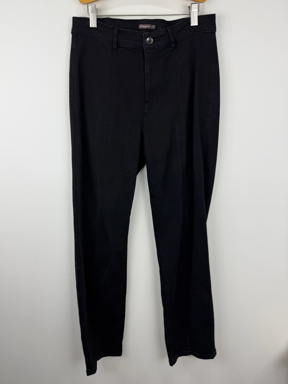 J. McLaughlin Black Ponte Skinny Pants Size 4 Stretch Ankle